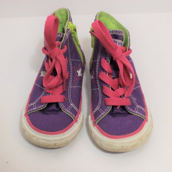 CONVERSE All Star High Top Sneakers Purple Pink 6 - Picture 2 of 7